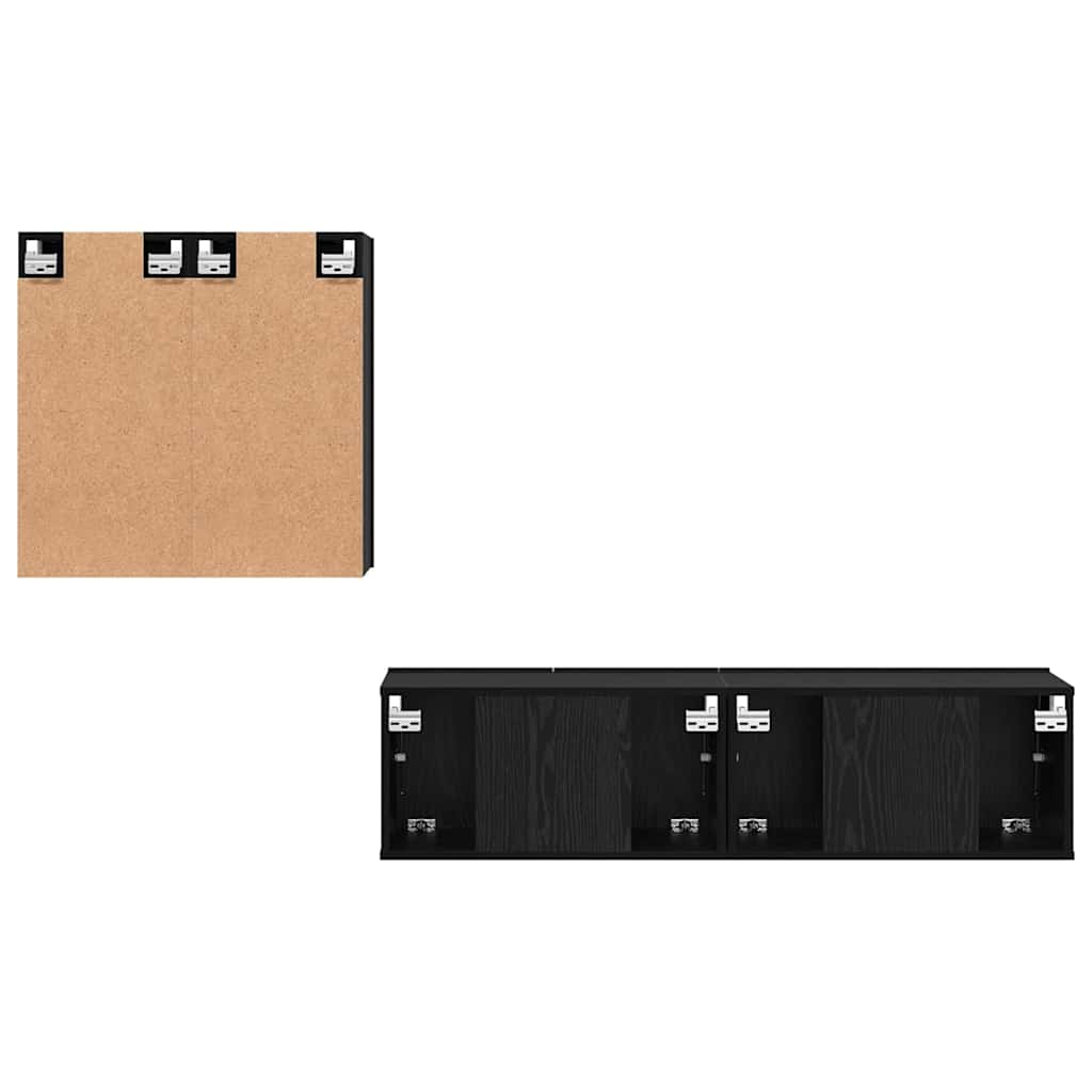4-tlg. TV-Schrank-Set Weiß Holzwerkstoff