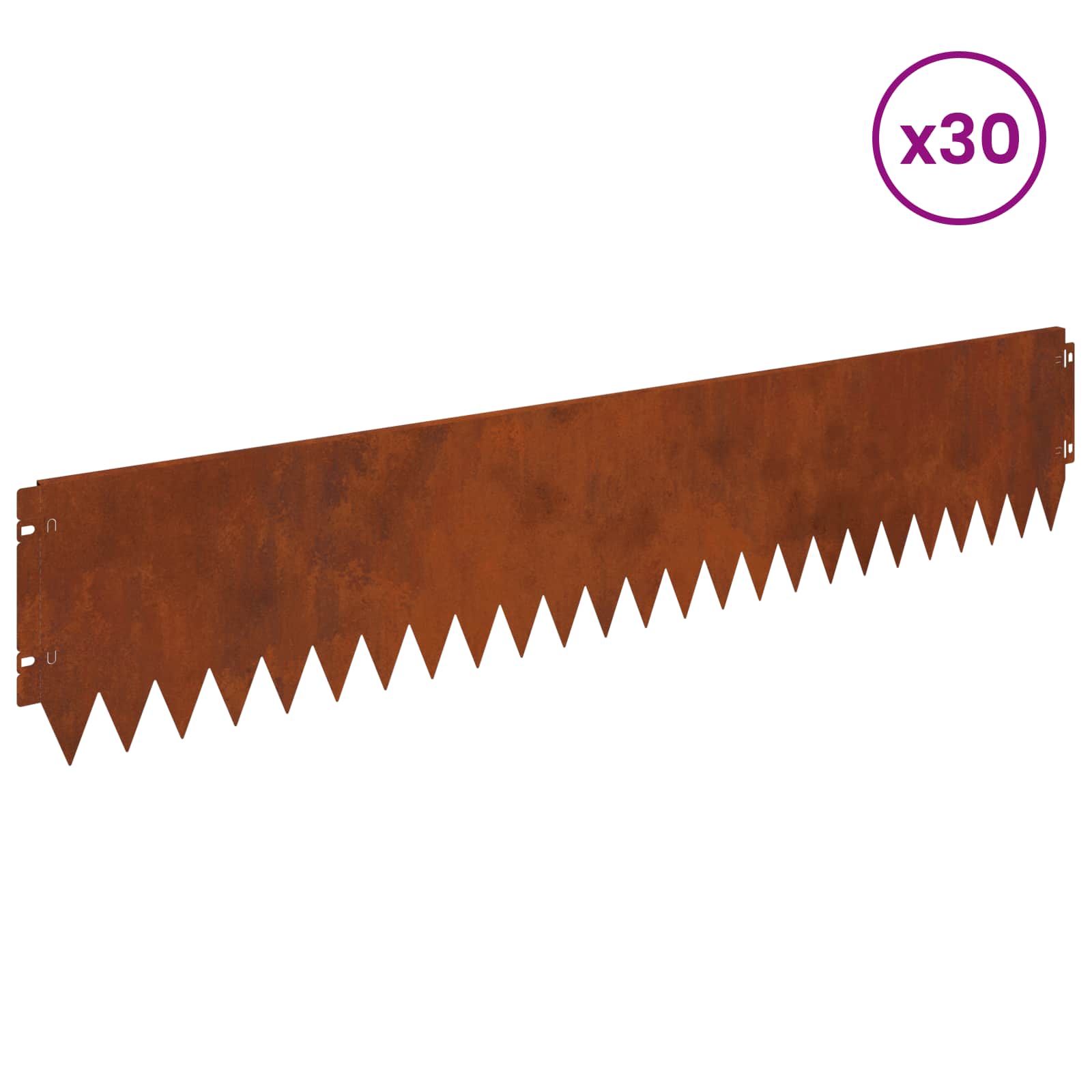 Raseneinfassung 10 pcs 103 x 10 cm Stahl Schwarz