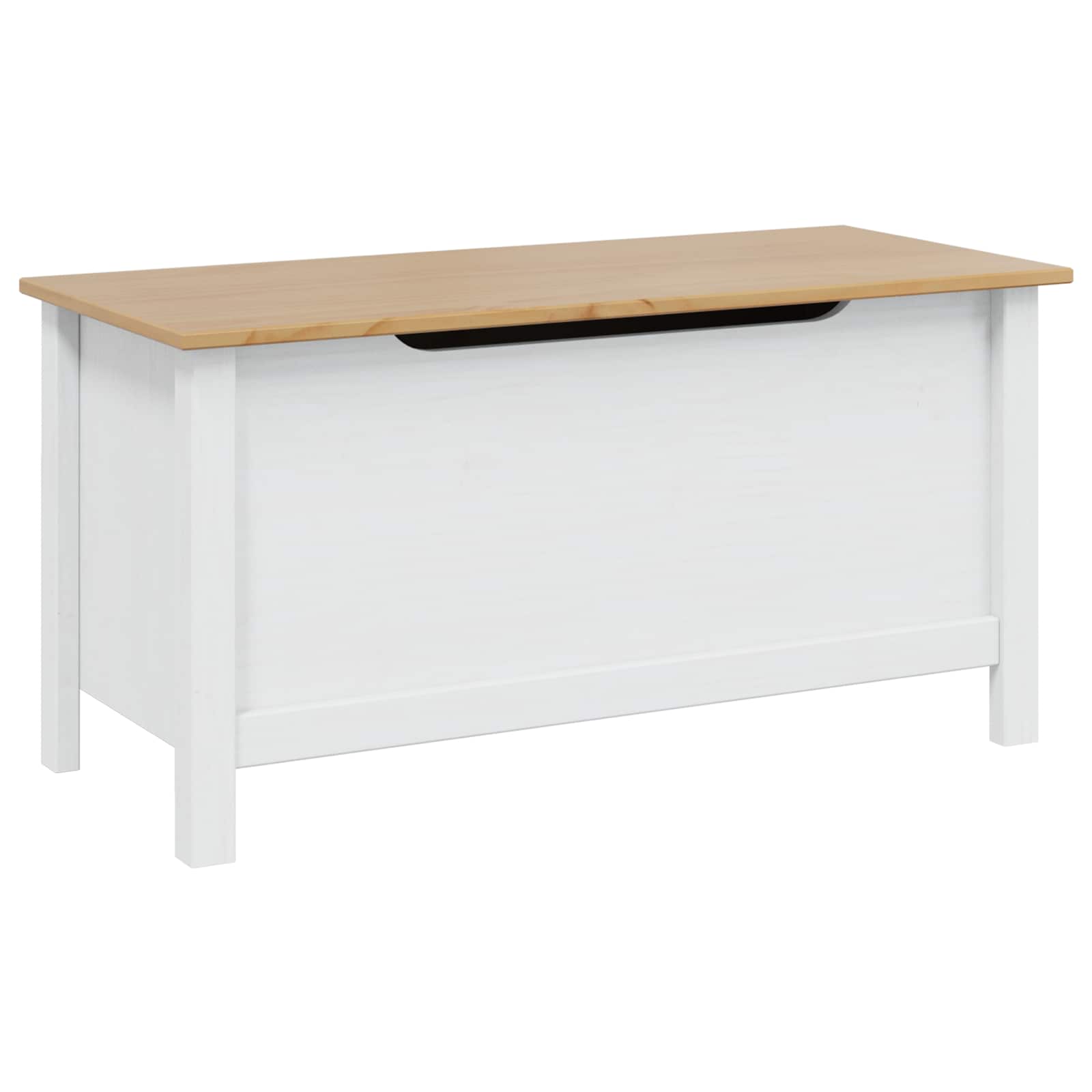 Aufbewahrungsbox mit Speicher HILL Honigbraun 90 x 40 x 45 cm