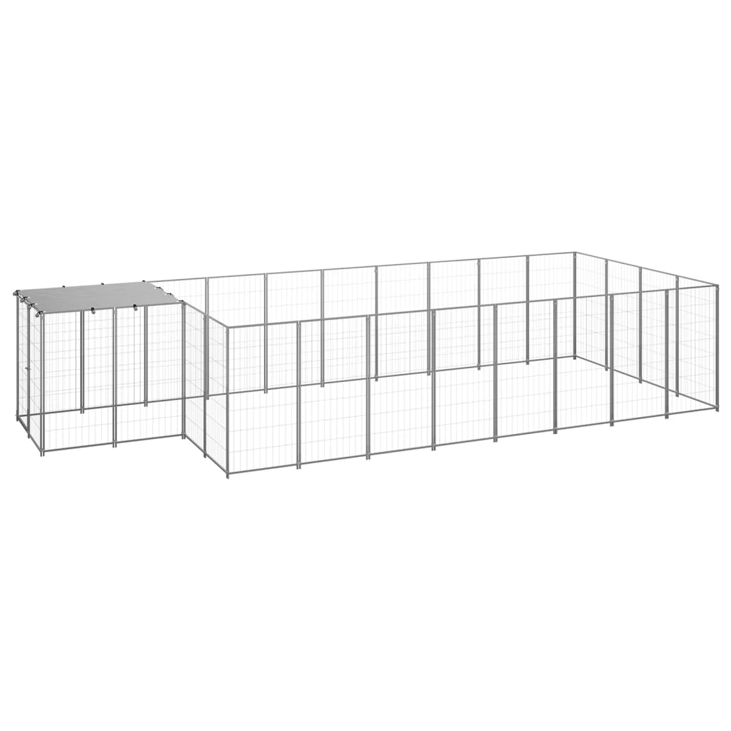 Hundezwinger Schwarz 6,05 m² Stahl