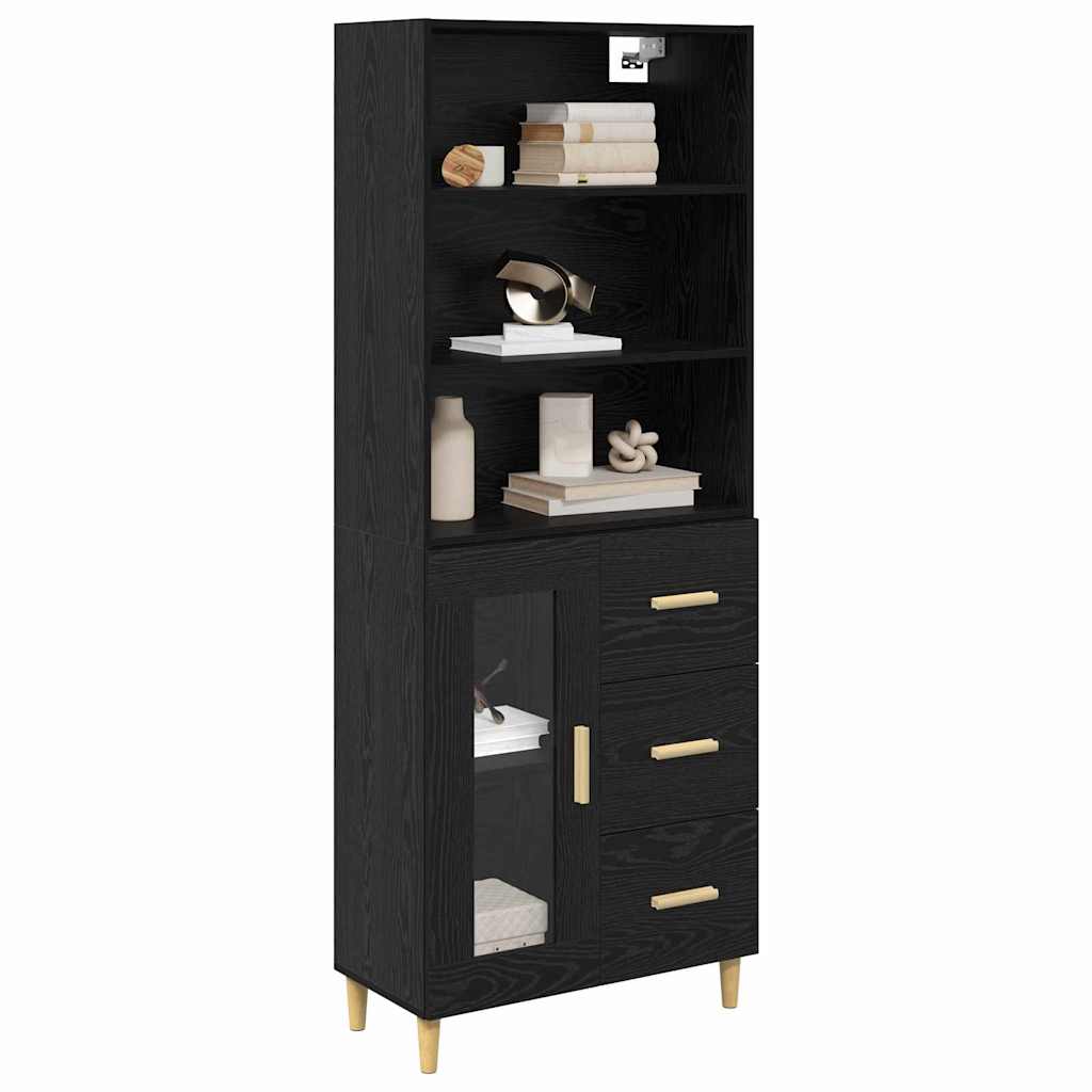 Highboard Altholz 69,5 x 32,5 x 180 cm Holzwerkstoff