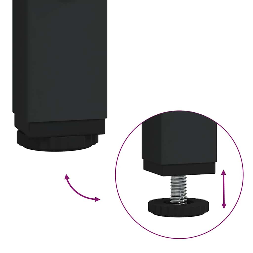 Badezimmermöbel-Set 5 pcs Schwarz Eichen-Optik Holzwerkstoff