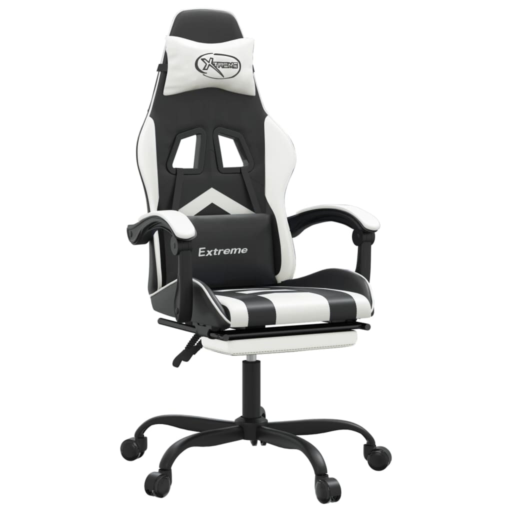 Gaming-Stuhl Drehbar Schwarz und Rot Kunstleder