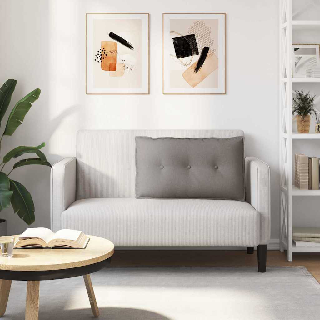 Rückenkissen Hellgrau 50 x 19 x 45 cm Stoff