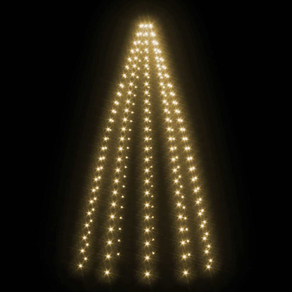 Weihnachtsbaum-Lichternetz mit 180 LEDs Kaltweiß 180 cm