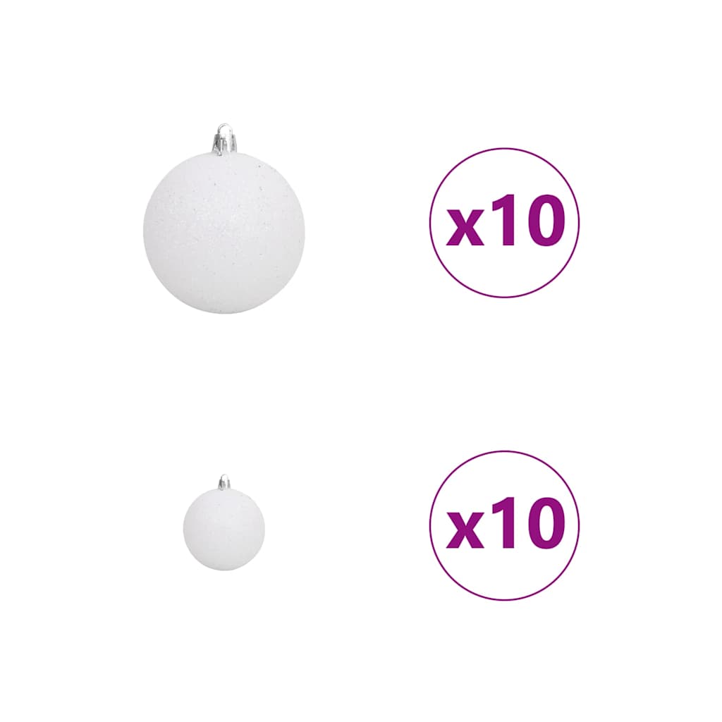 Künstlicher Weihnachtsbaum mit 150 LEDs mit Ständer Weiß 120 cm