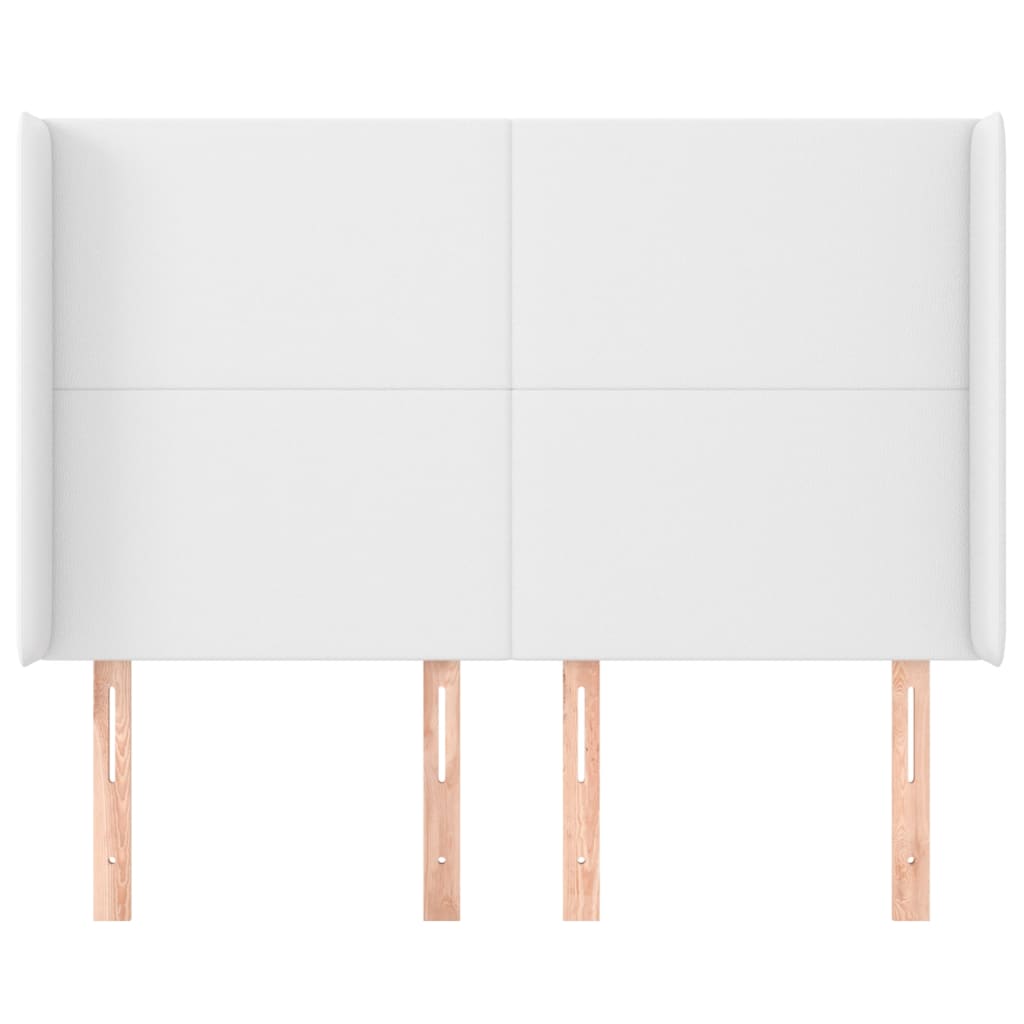 Kopfteil mit Ohren Creme 83x16x78/88 cm Kunstleder