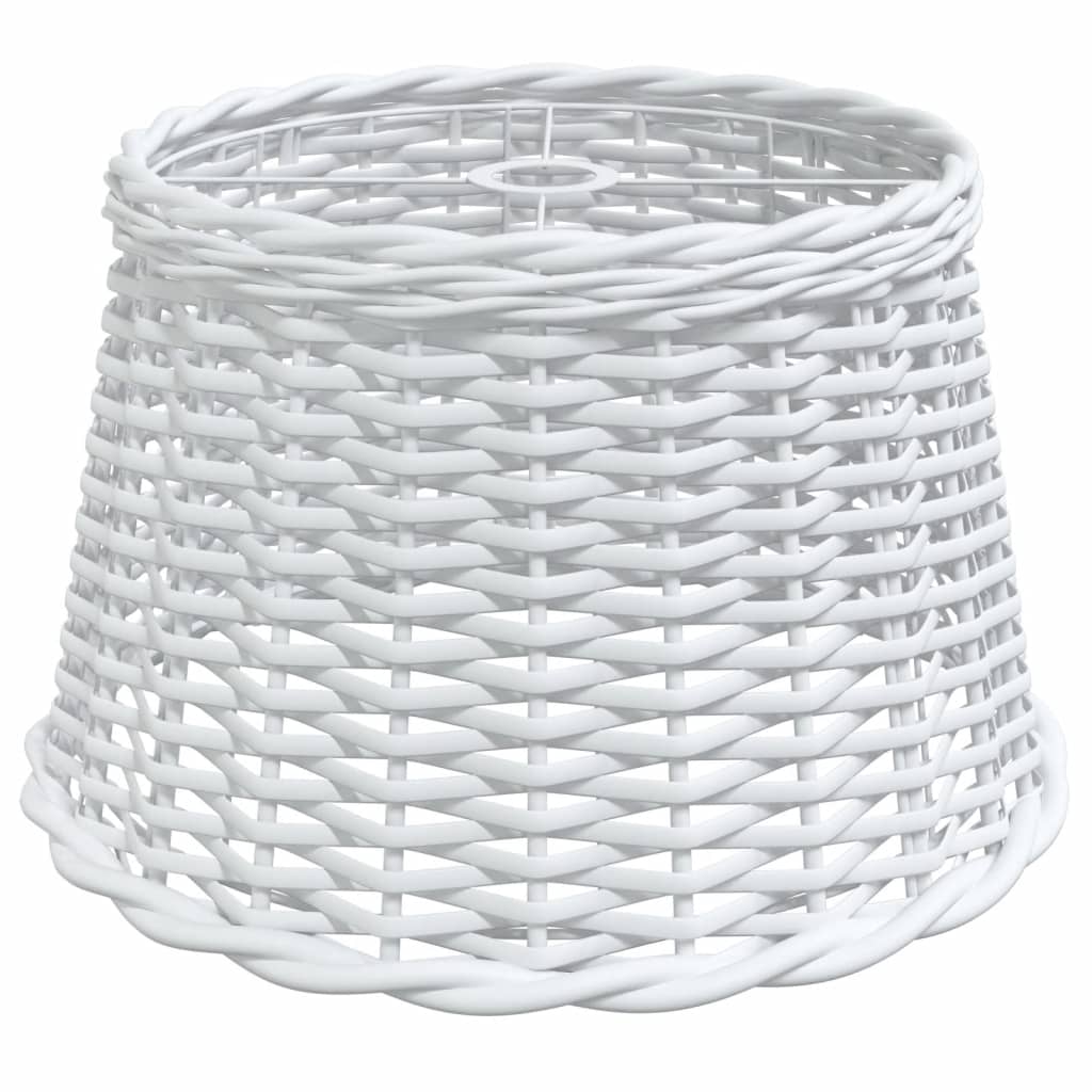Lampenschirm Weiß Ø15x12 cm Korbweide