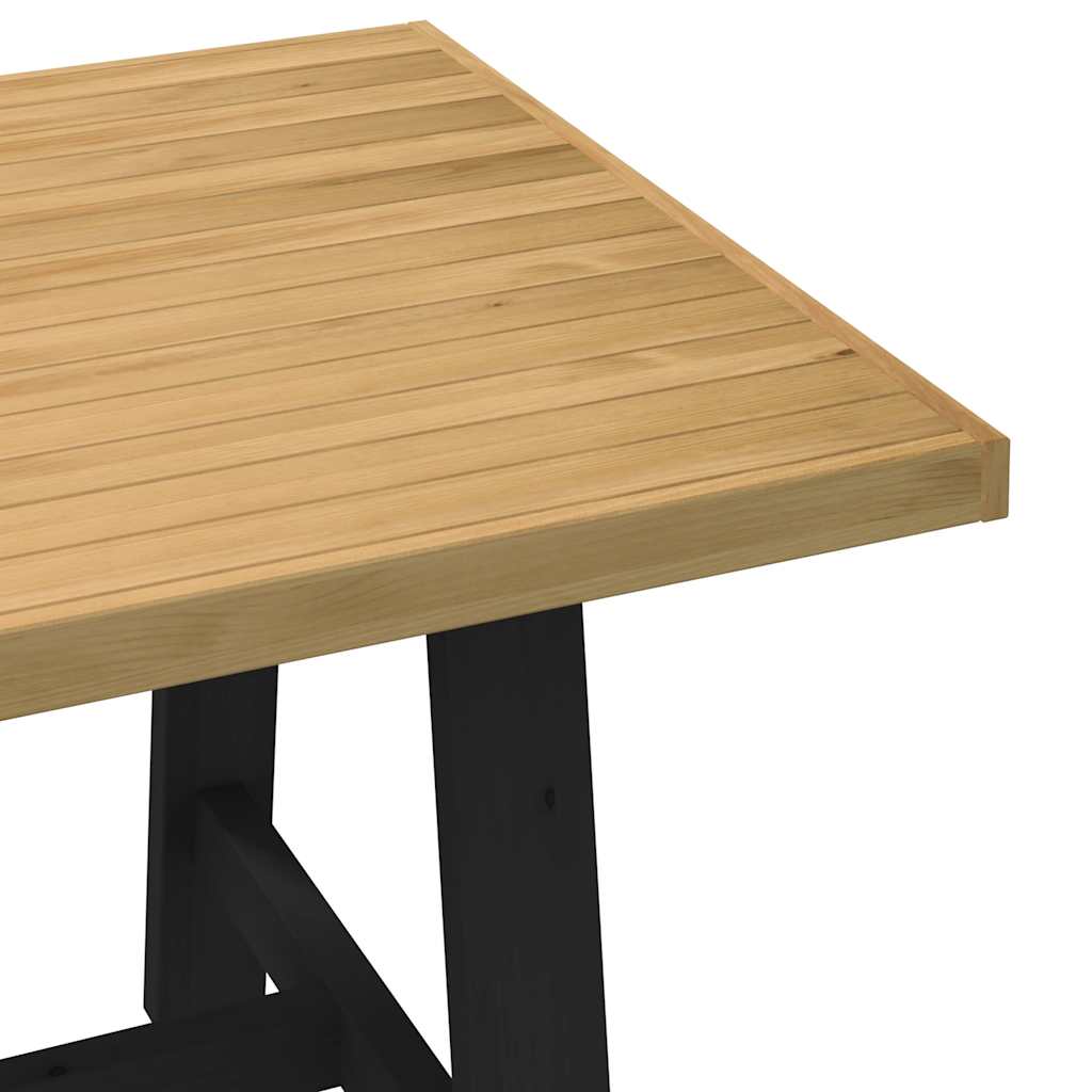 Esstisch NOAIN U-Form-Beine 180x90x75 cm Massivholz Kiefer