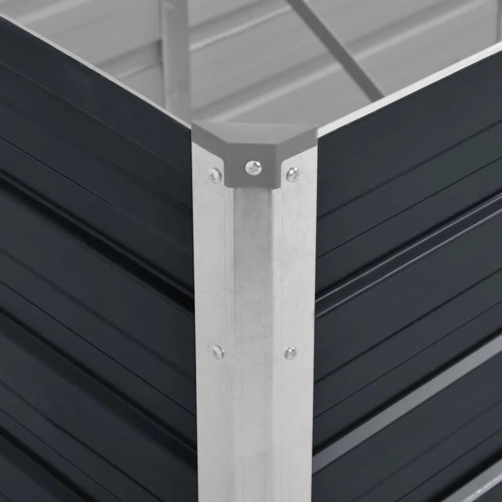 Hochbeet Anthrazit 160 x 80 x 77 cm Verzinkter Stahl