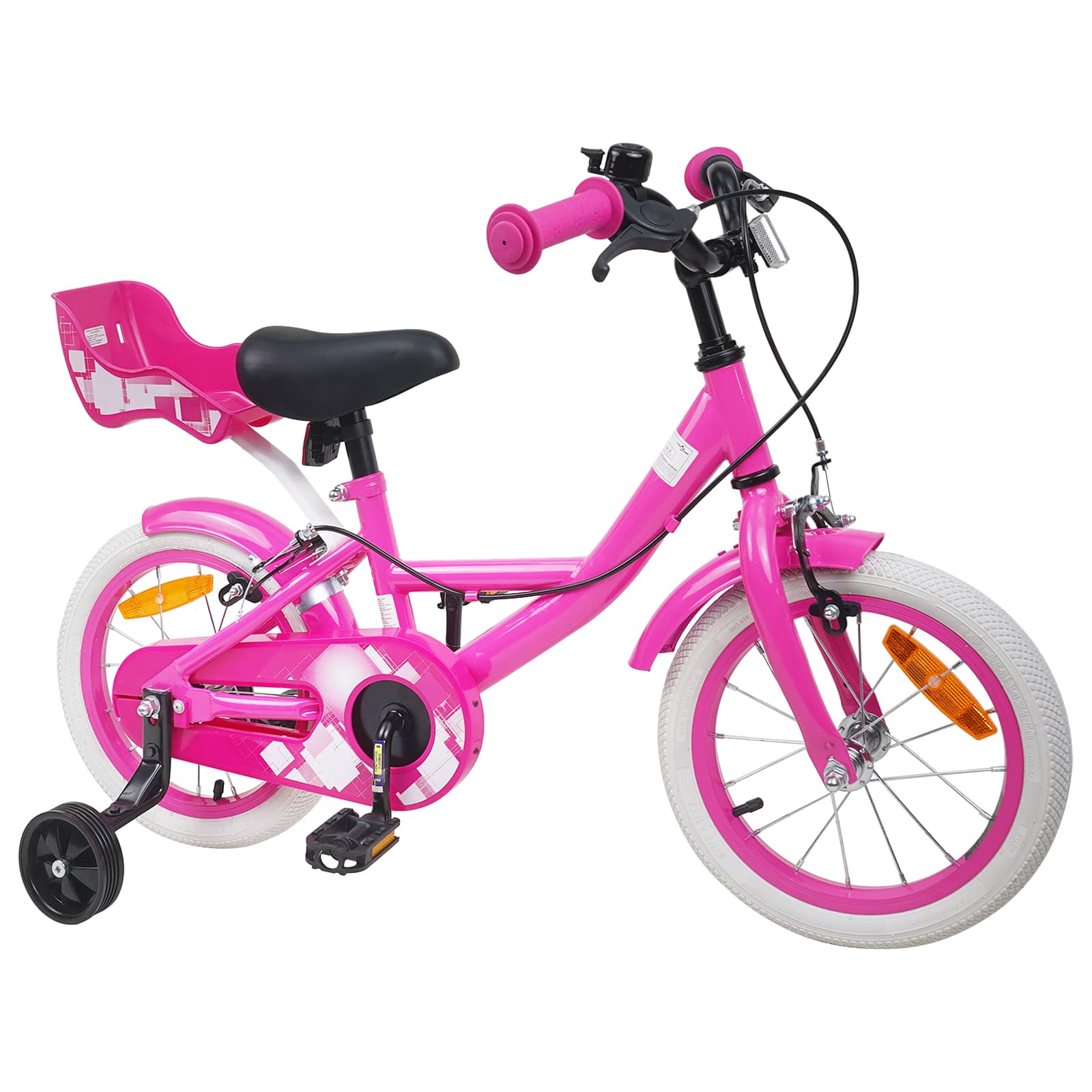 Kinderfahrrad 12 Zoll für 2-4 Jahre alt Hellrosa
