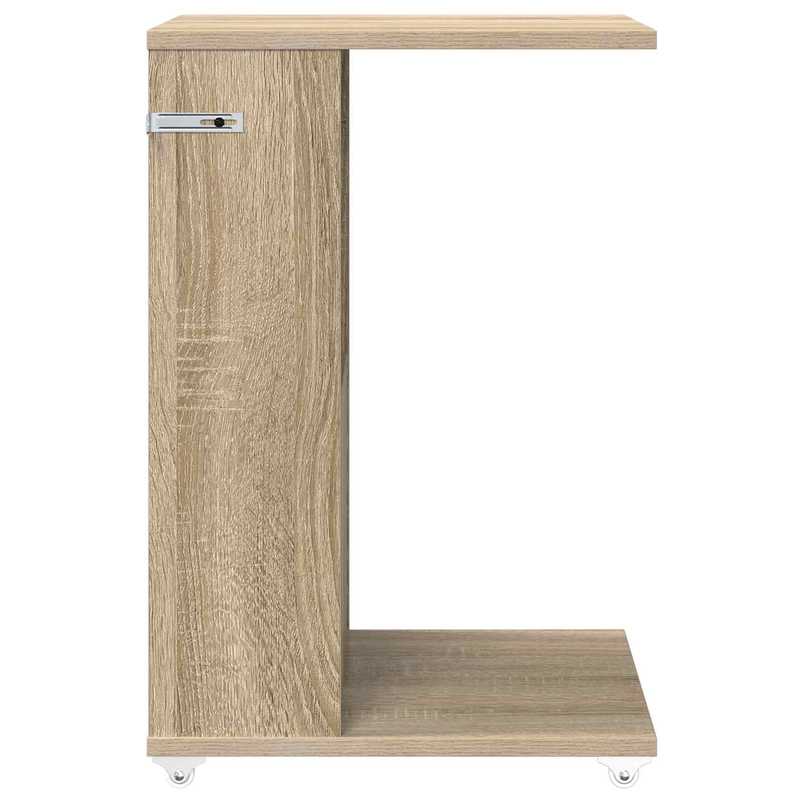 Beistelltisch Mit Rad Weiß 40 x 35 x 60 cm Holzwerkstoff