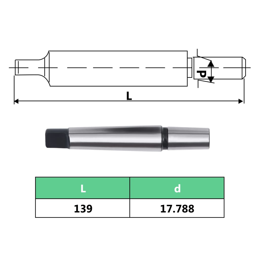 Schnellspannbohrfutter MT2-B16 mit 13 mm Spannbereich