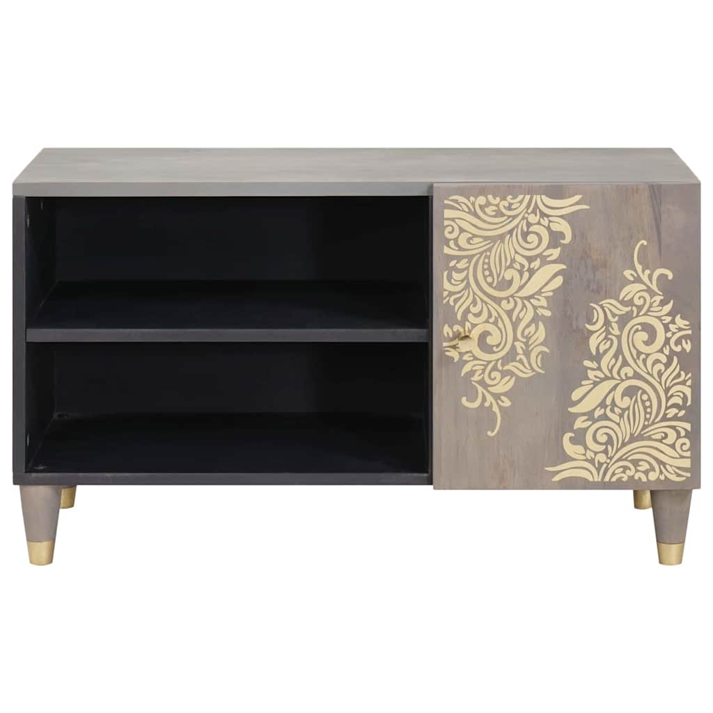TV-Schränk mit Tür Honigbraun 80 x 33 x 46 cm Massivholz Mango