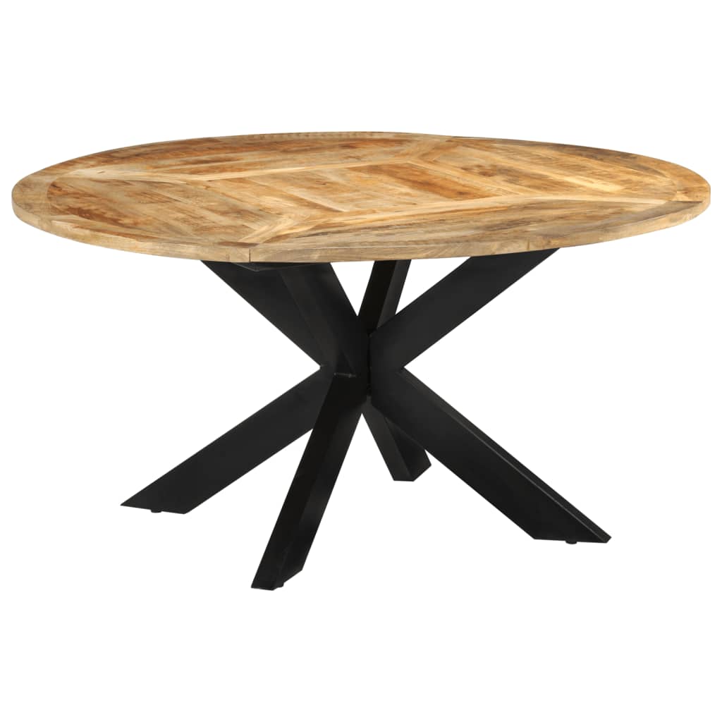 Esstisch Ø110x75 cm Raues Massives Mangoholz