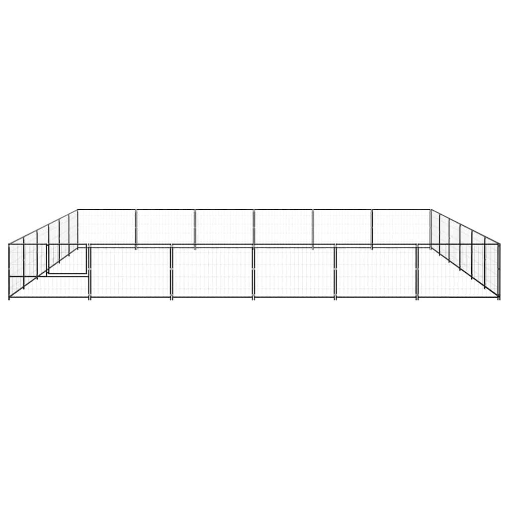 Hundezwinger Schwarz 4 m² Stahl