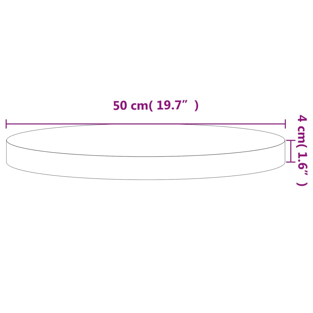 Tischplatte Ø30x1,5 cm Rund Massivholz Buche