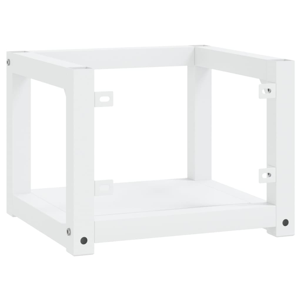 Badezimmer Wand-Waschtischgestell Weiß 59x38x31 cm Eisen