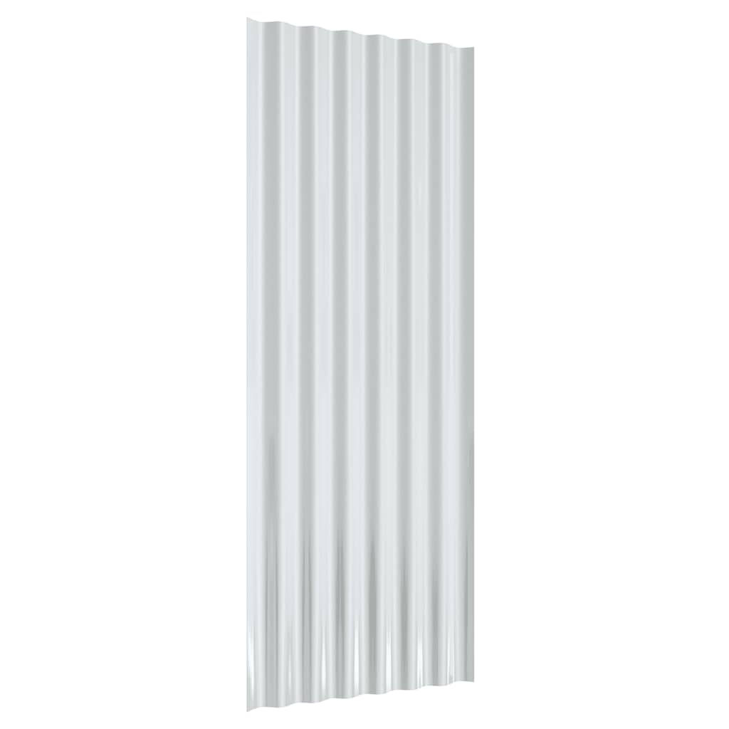 Dachpaneele 12 Stk. Verzinkter Stahl Grün 100x36 cm