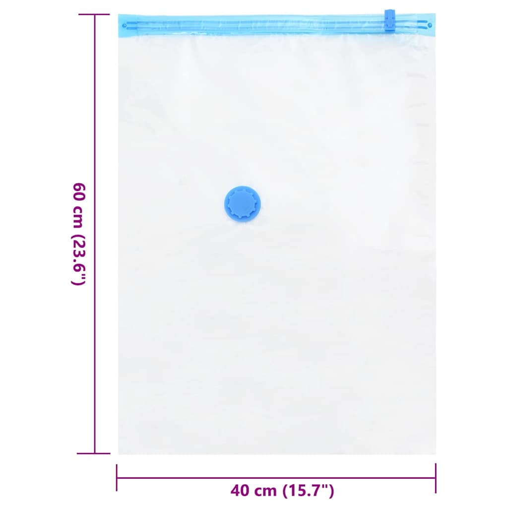 Aufbewahrungstaschen 5 pcs Transparent und Blau 70 x 50 cm
