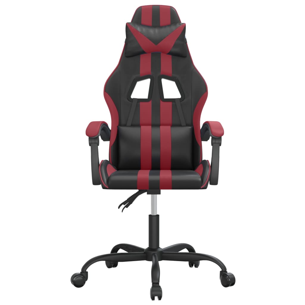 Gaming-Stuhl Drehbar Schwarz und Blau Kunstleder