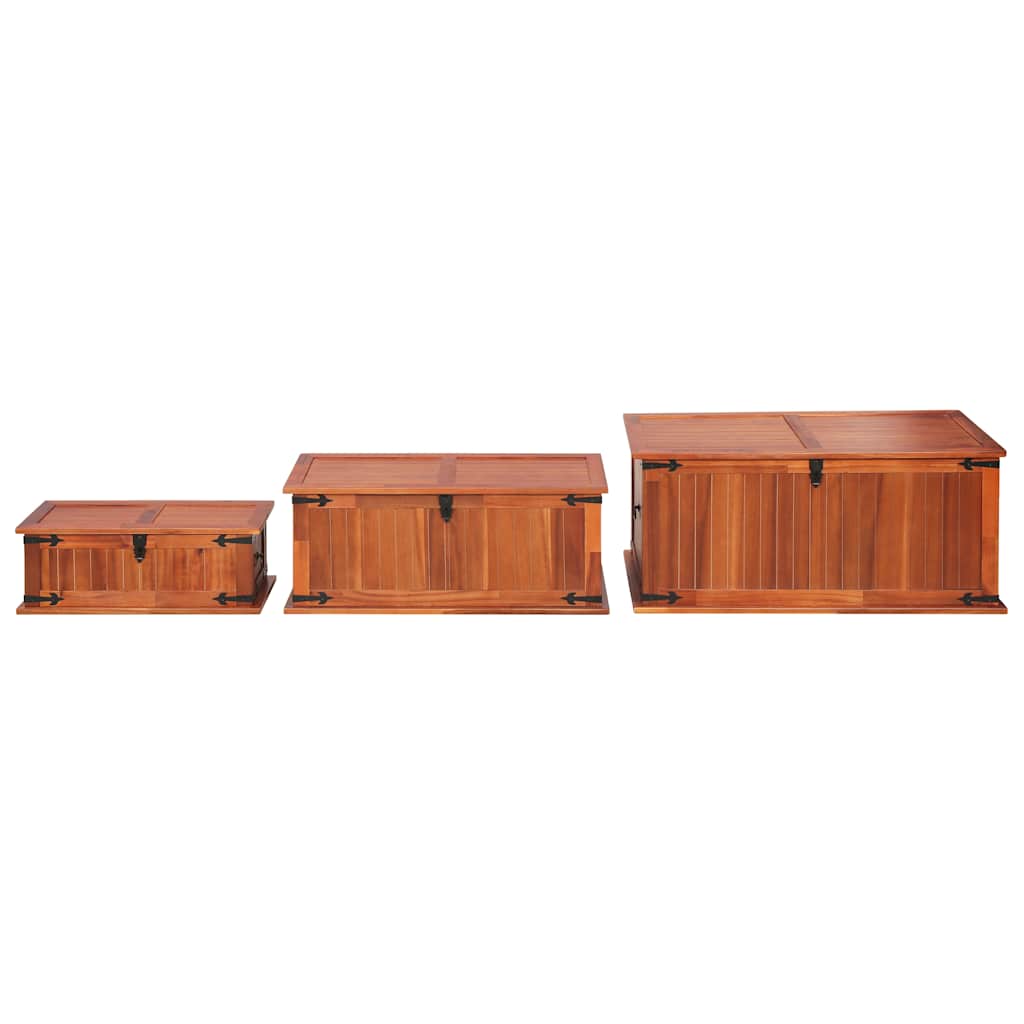 Aufbewahrungstruhe 60 x 25 x 22 cm Akazien-Massivholz