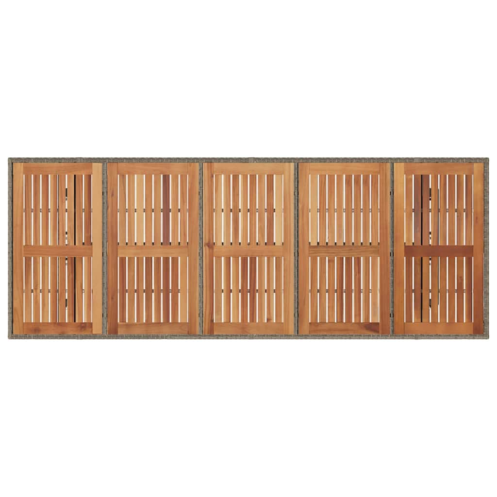 Garten Essgruppe 9 pcs Schwarz und Braun Poly-Rattan
