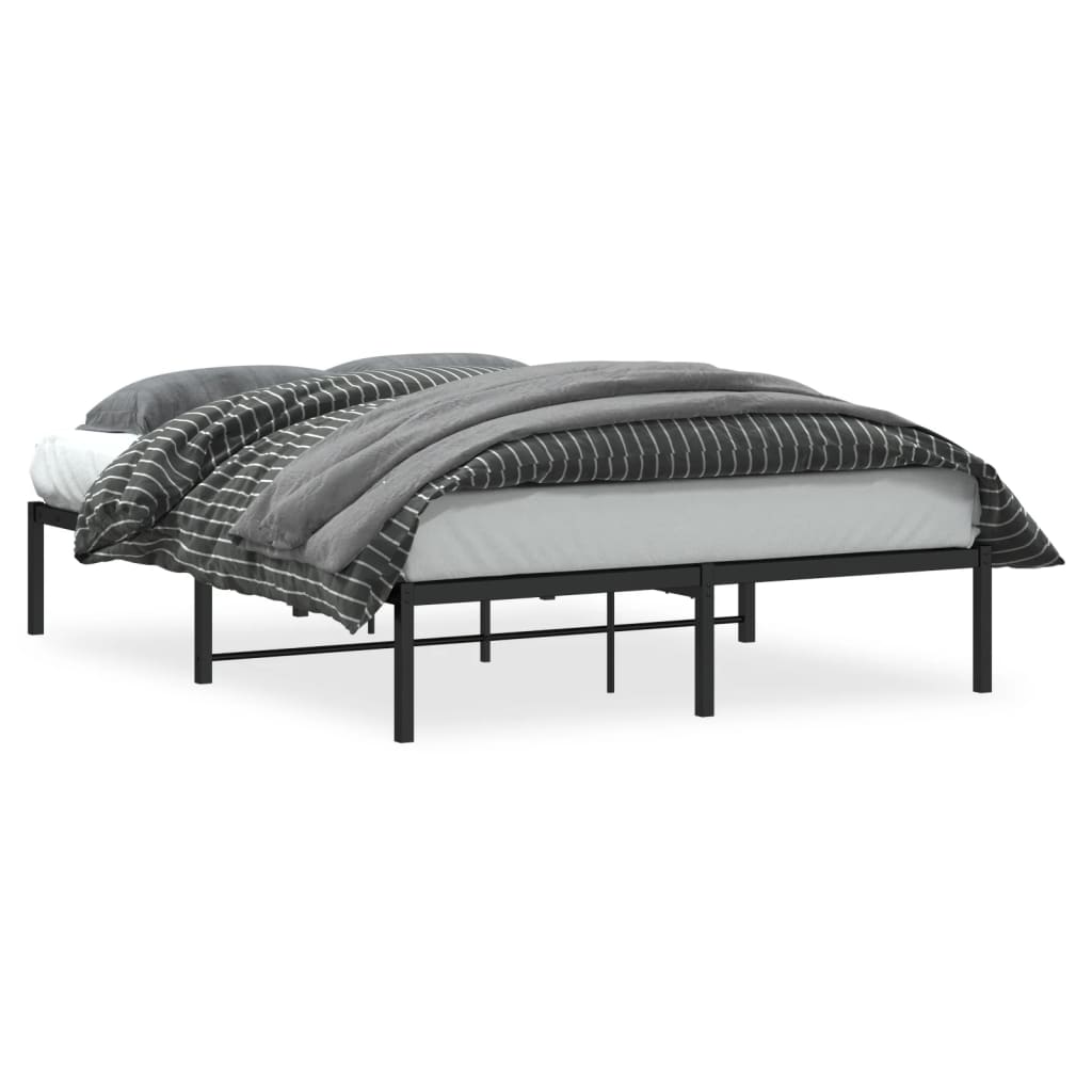 Bettgestell Metall Schwarz 75x190 cm