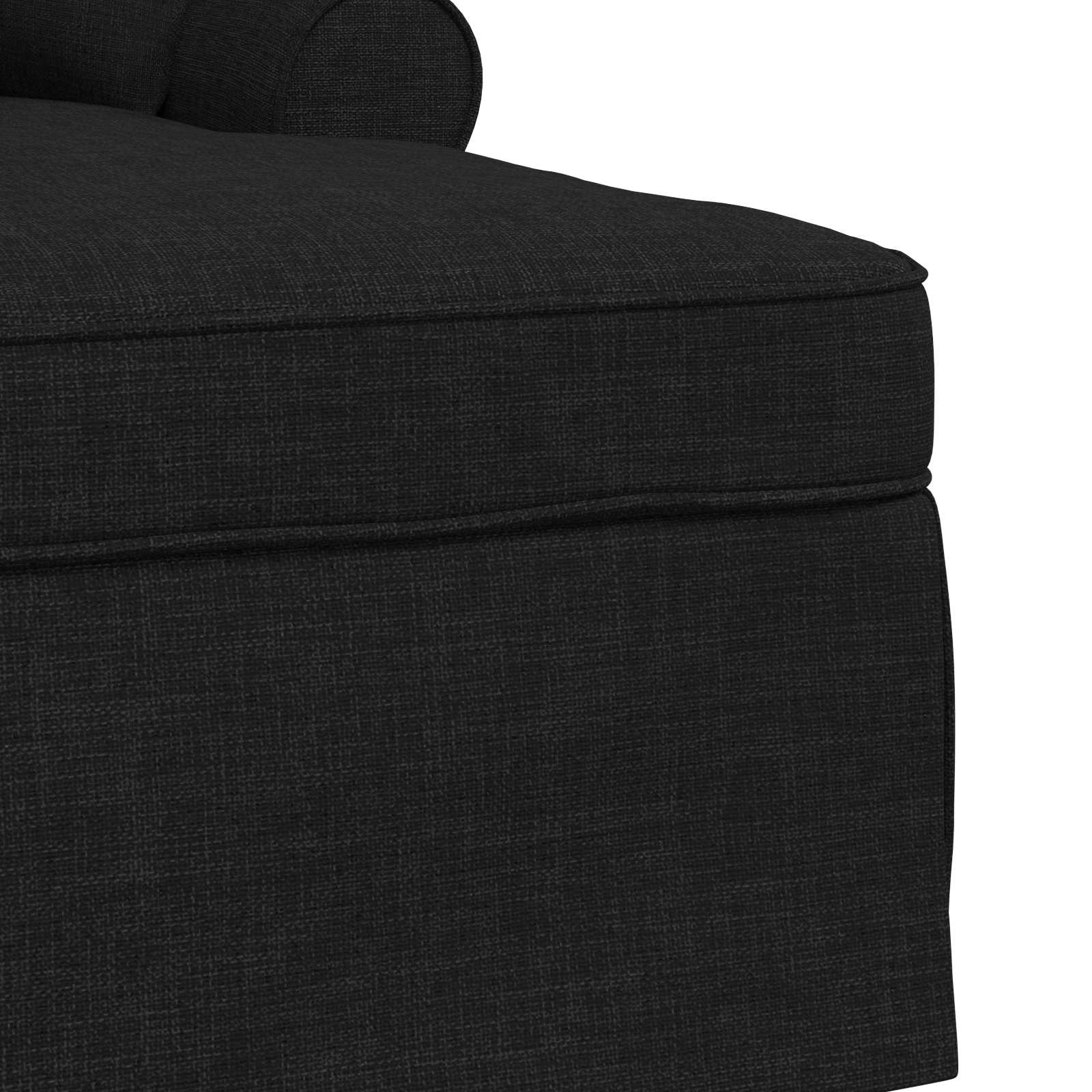 Chaise Lounge mit Rock mit Kissen 3 pcs Hellgrau Stoff