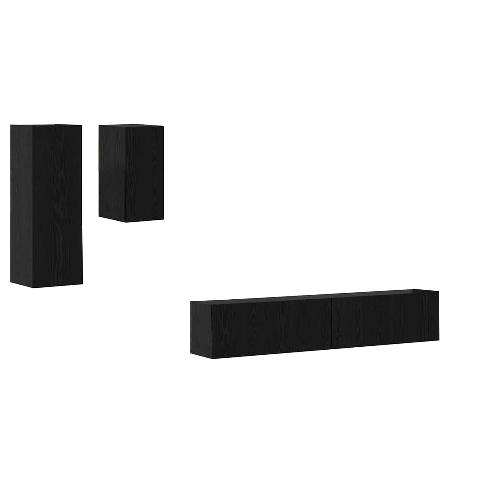 4-tlg. TV-Schrank-Set Weiß Holzwerkstoff