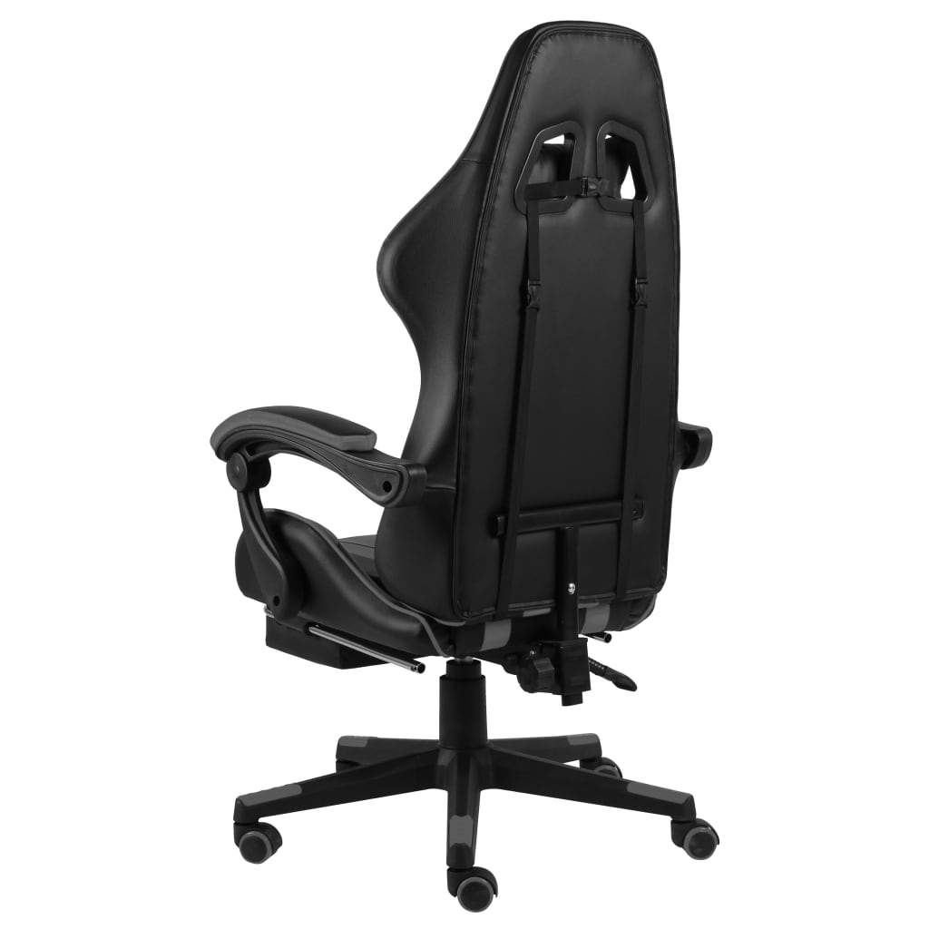 Gaming-Stuhl Schwarz und Blau Kunstleder