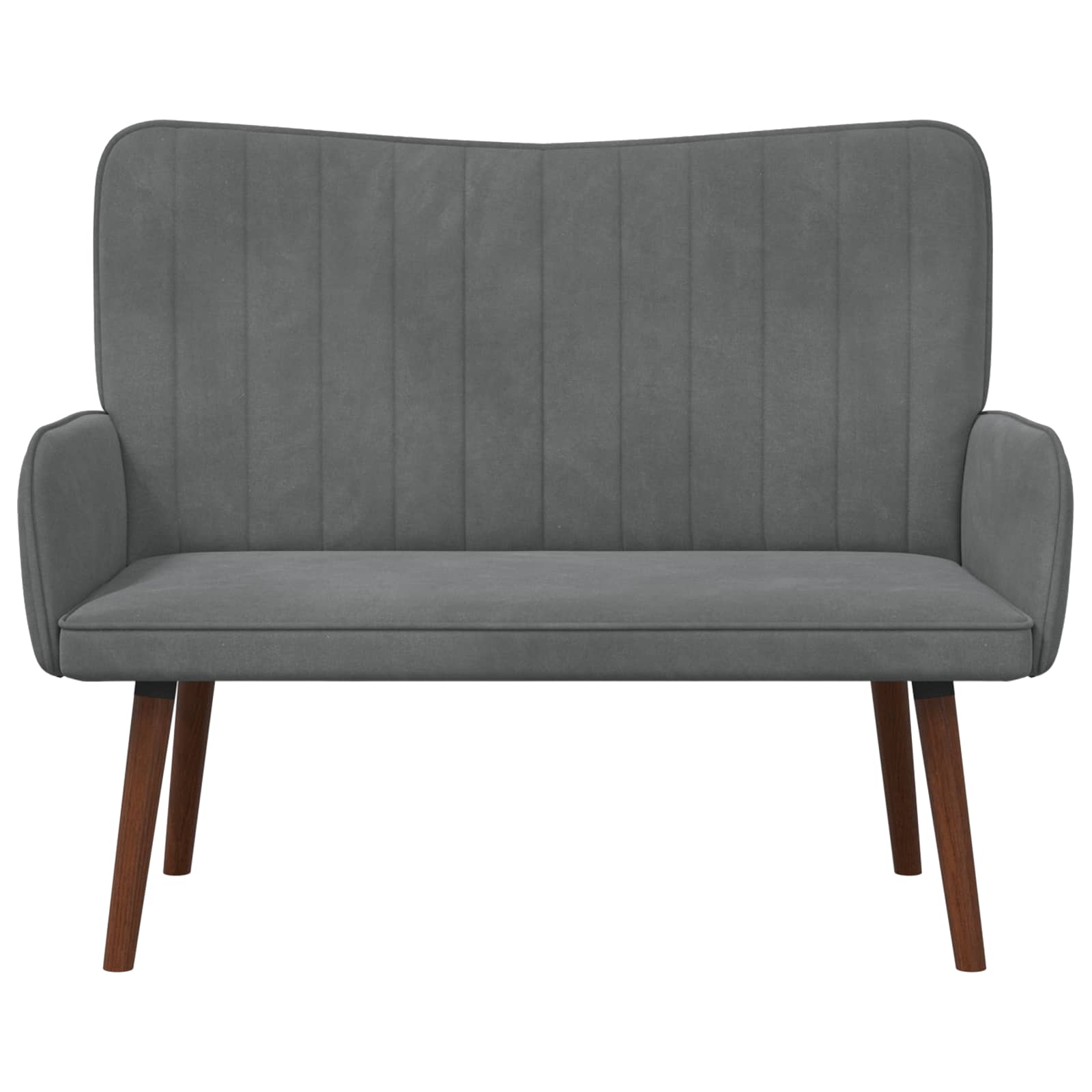 2-Sitzer Sofa Hellgrau 115 x 61 x 87 cm Samt (V)