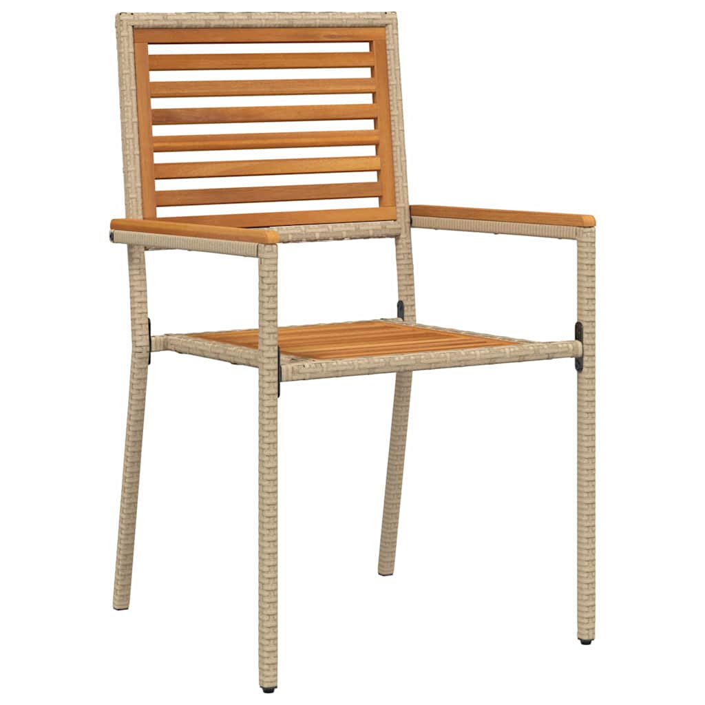 Garten Stapelstühle 4 pcs Braun und Schwarz 54 x 56 x 90 cm