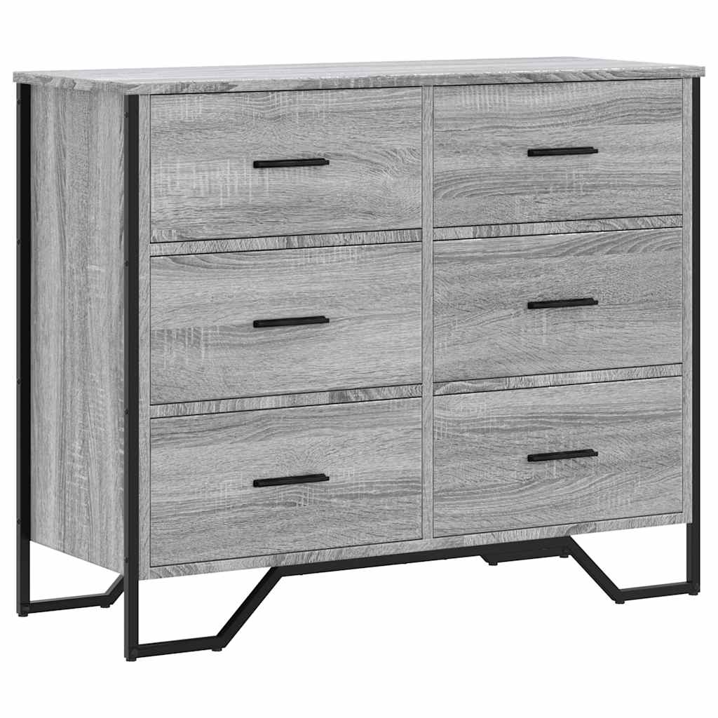 Kommode Schwarz 91x35,5x74,5 cm Holzwerkstoff