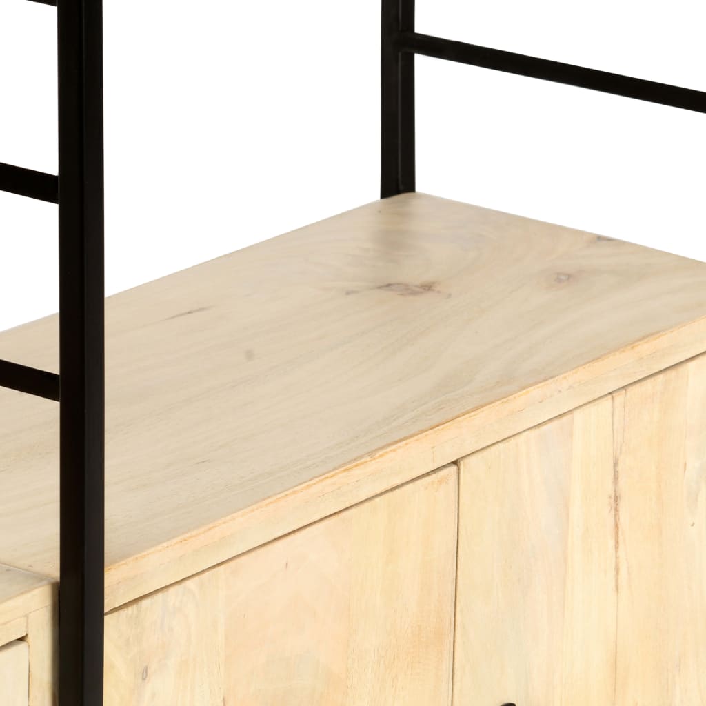 Bücherregal 4 Ebenen 80x30x180 cm Altholz Massiv