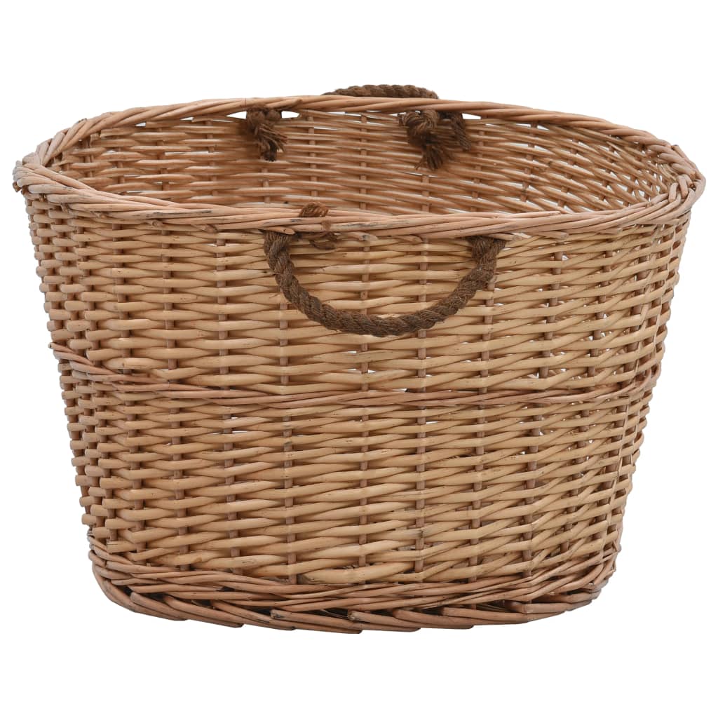 Holzkorb mit Tragegriffen 56x40x28 cm Natur Weide