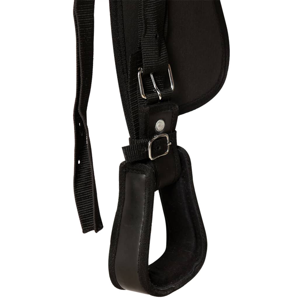Western-Sattel, Halfter & Brustblatt Echtleder 15" Braun