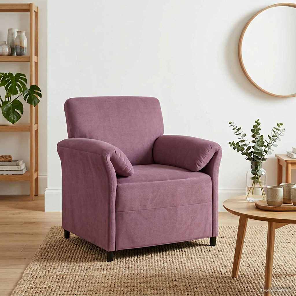 1-Sitzer Sofa Hellgrau 88 x 83 x 95 cm Samt