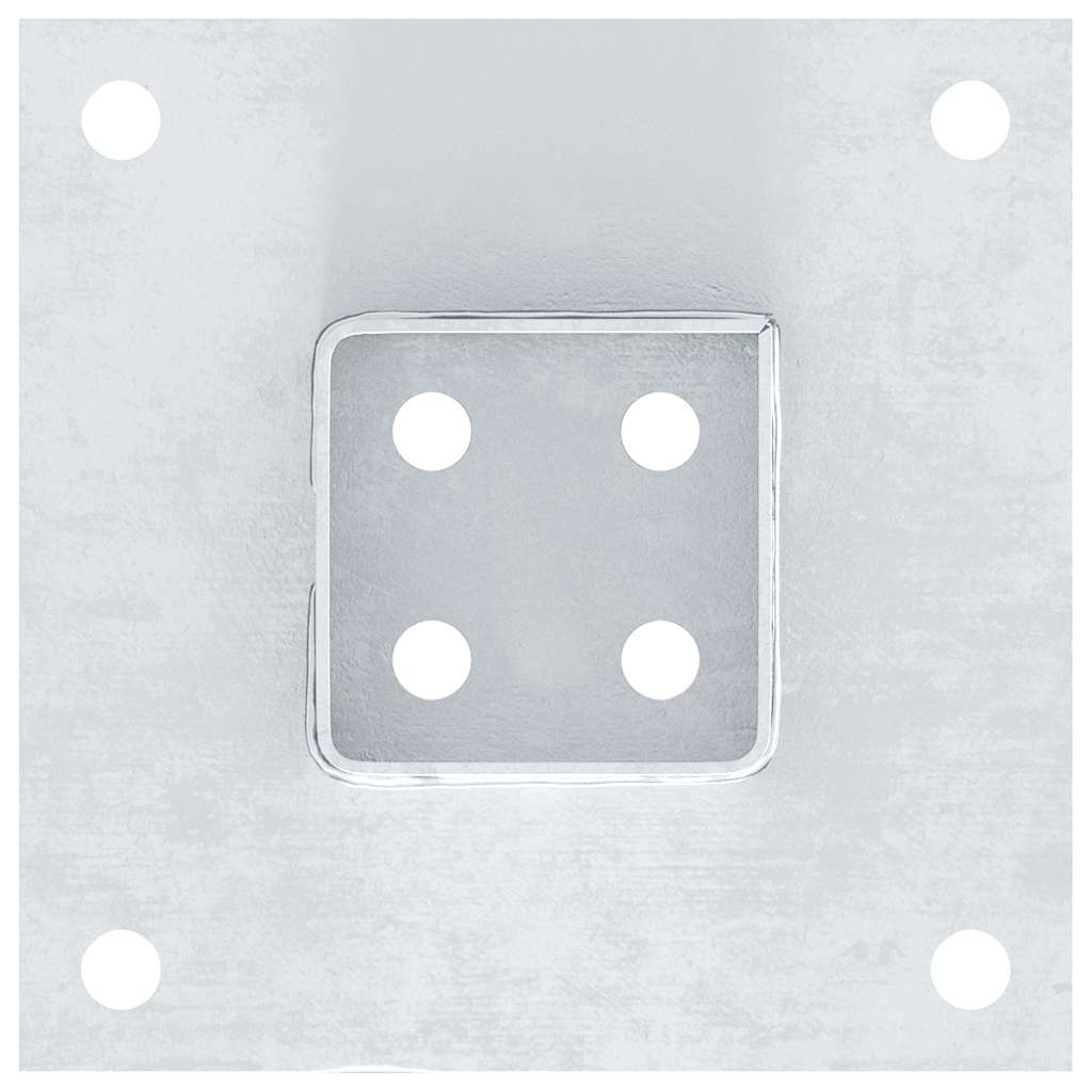 Pfostenträger Quadratisch 4Stk. Silber 46x46mm Verzinkter Stahl