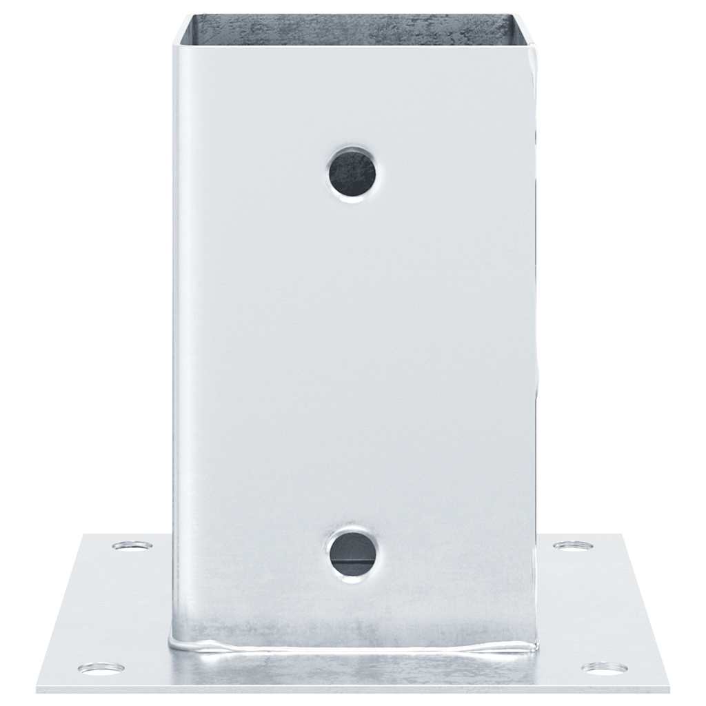 Pfostenträger Quadratisch 4Stk. Silber 46x46mm Verzinkter Stahl