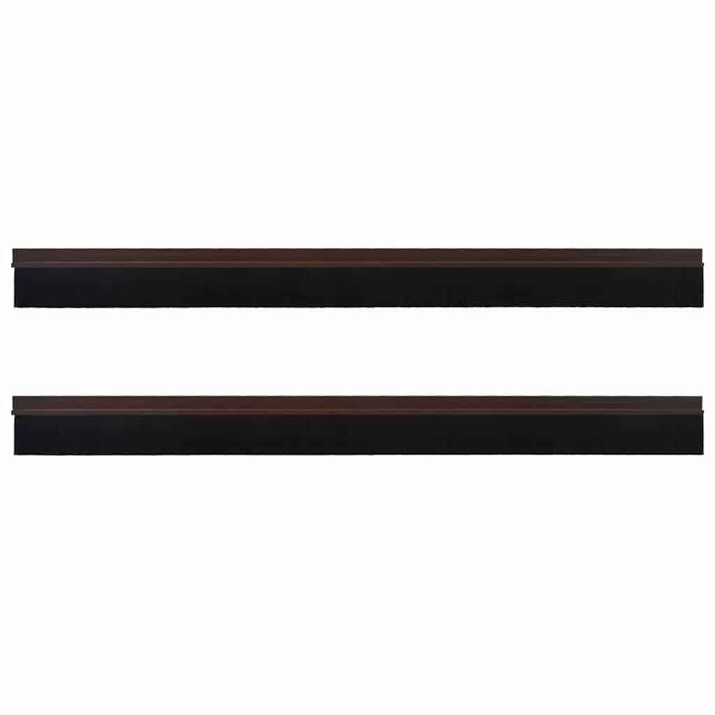 Selbstklebende Türbürstendichtungen 2 pcs Braun 100 cm