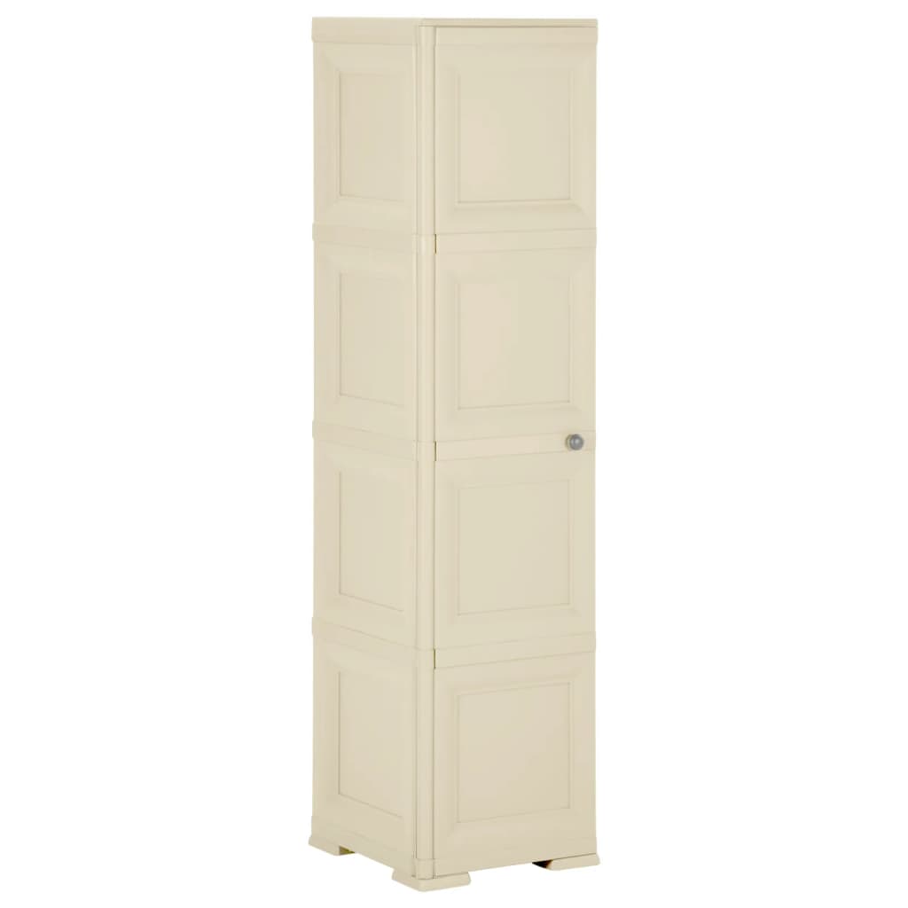 Kunststoffschrank 79x43x125 cm Holzdesign Vanilleeis