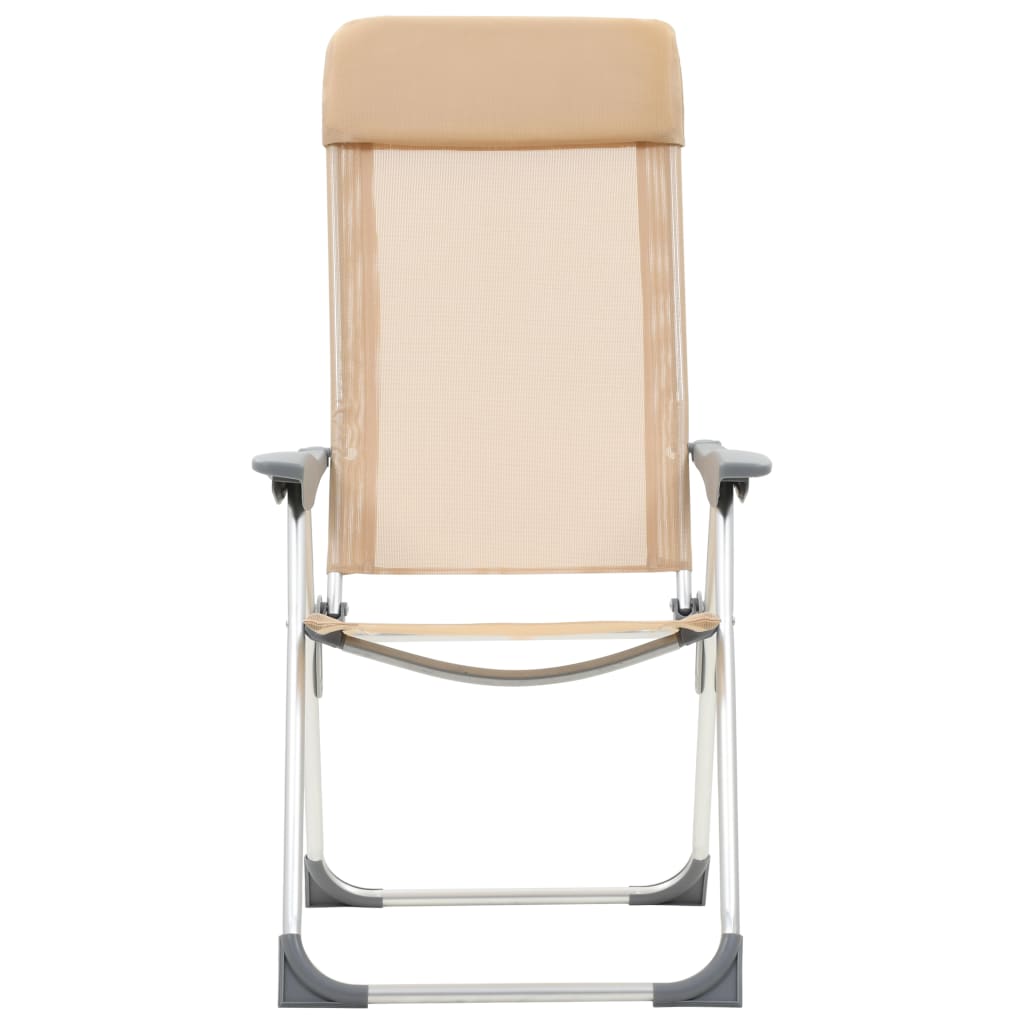 Klappbare Campingstühle 2 Stk. Grau Aluminium