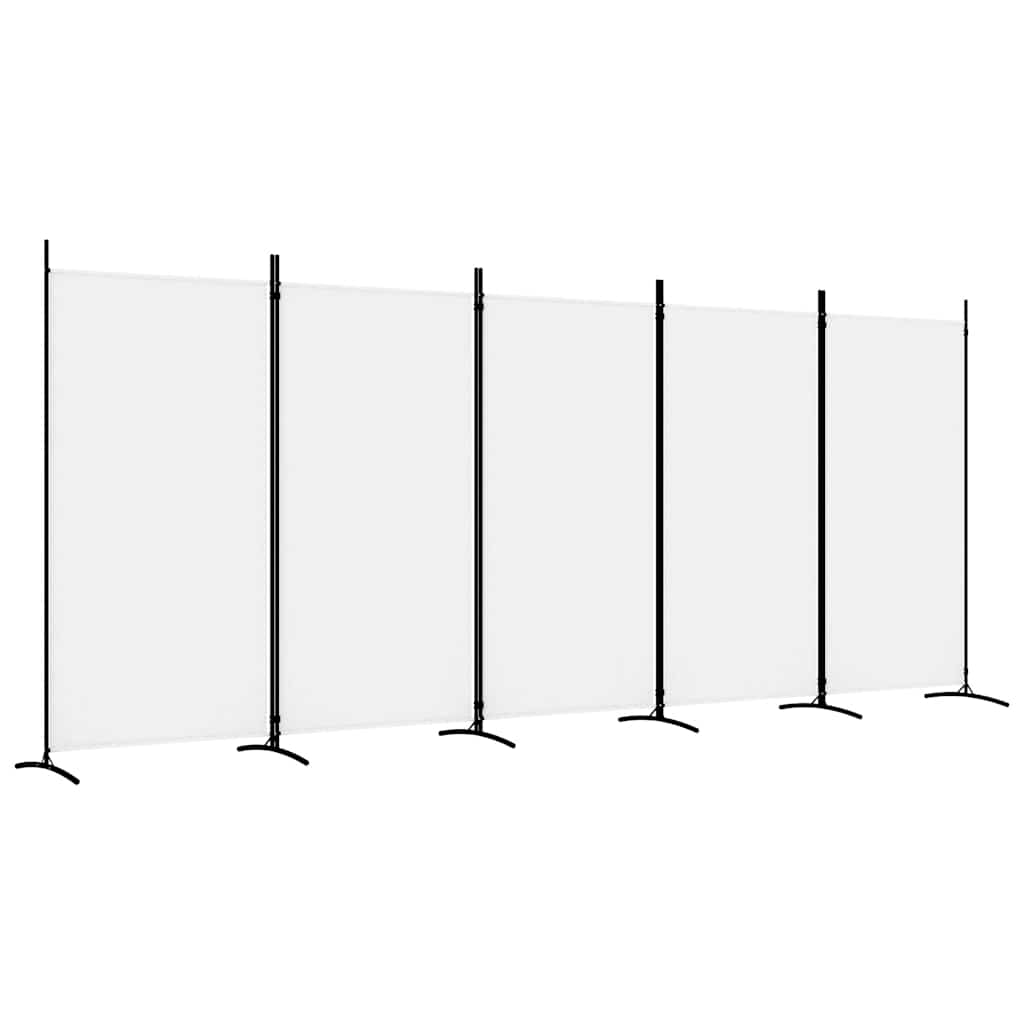 3-tlg. Raumteiler Weiß 260x180 cm Stoff