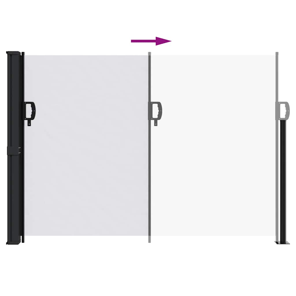 Seitenmarkise Ausziehbar Schwarz 100x300 cm