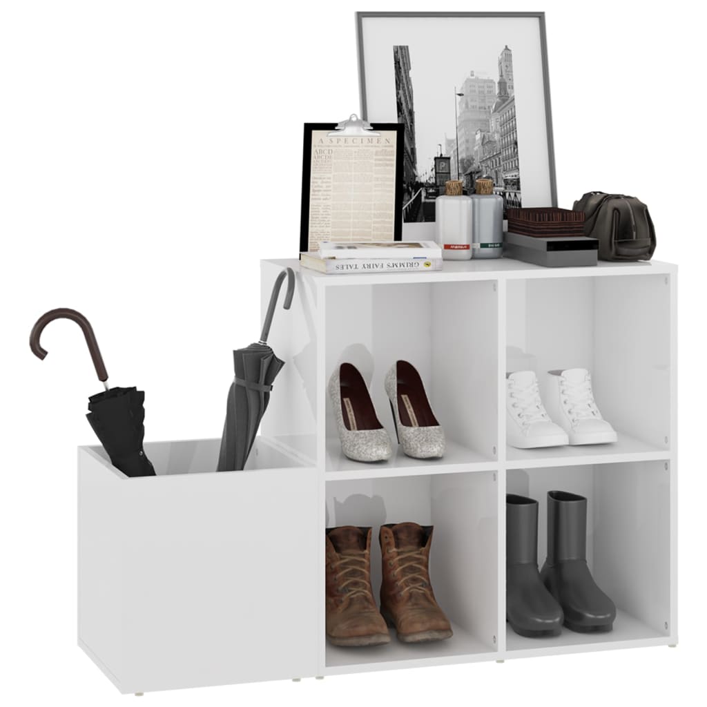 Flur-Schuhschrank Weiß 105x35,5x70 cm Holzwerkstoff