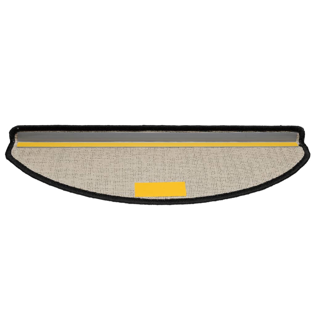 Stufenmatten 15 Stk. 56x17x3 cm Grau Halbrund