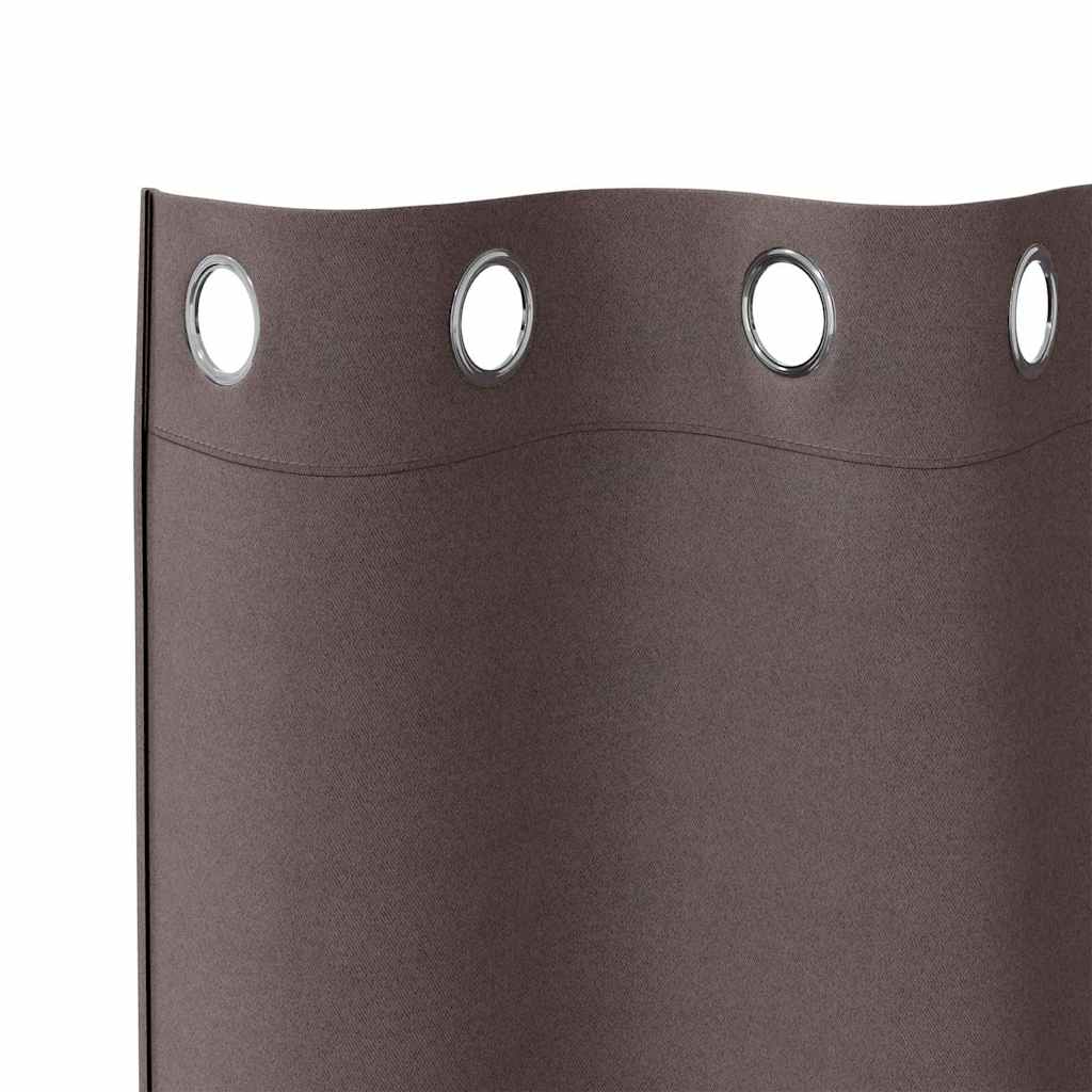 Verdunkelungs-Vorhänge mit Ringen 2 pcs Beige 140 x 140 cm