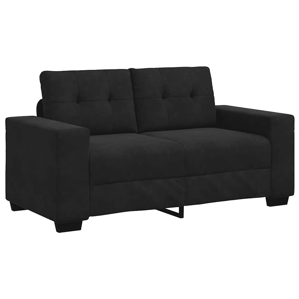 2-teiliges Sofa-Set mit Kissen, hellgrauer Samt