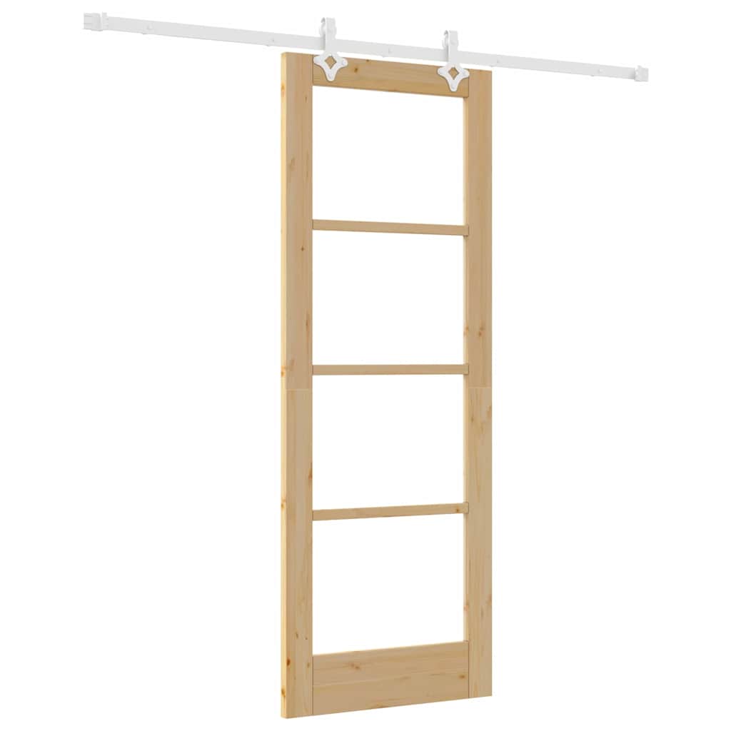 Schiebetür ORKDAL Natürlich und Schwarz 61 x 198,5 cm